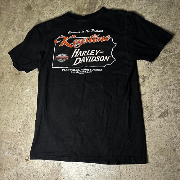 Y2K TRIBAL Harley Davidson 2011 KEYSTONE BLACK SHIRT SIZE LARGE - Picture 2 of 3